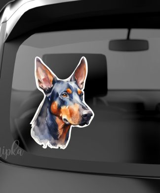 Nalepka za avto Doberman